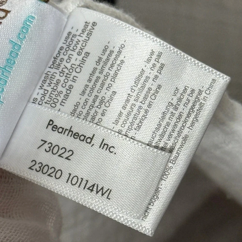 Pearhead Baby Monthly Blanket‎ 42x40 White Black 1 Year Watch Me Grow Newborn